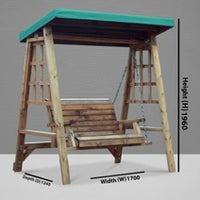 Dorset Two Seater Swing Green