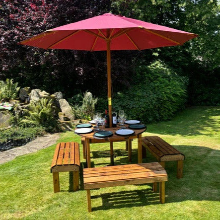 Knights Eight Seat Round Table Set