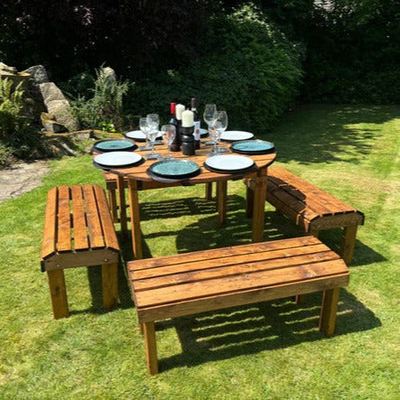 Knights Eight Seat Round Table Set