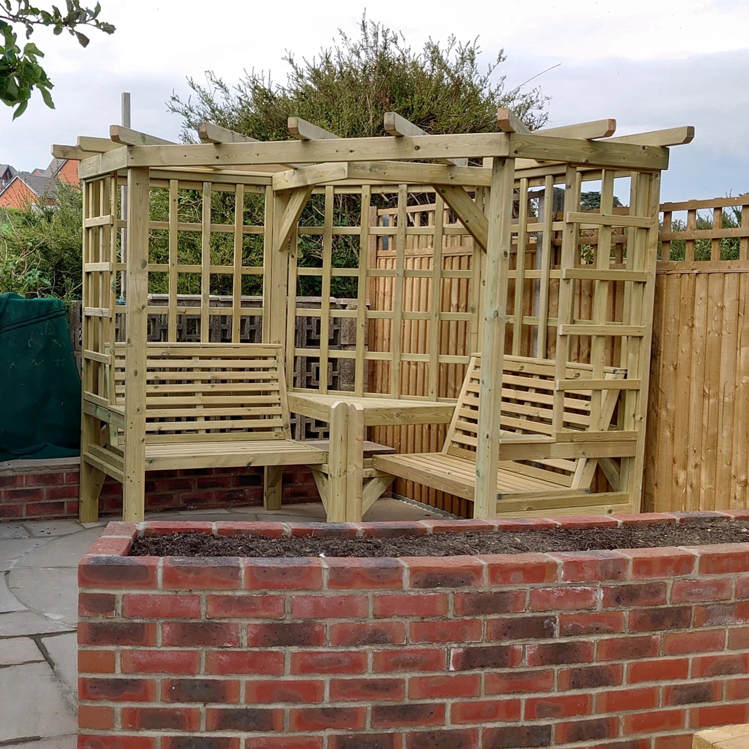 Clementine Corner Arbour- 4 Seat Garden Arbour