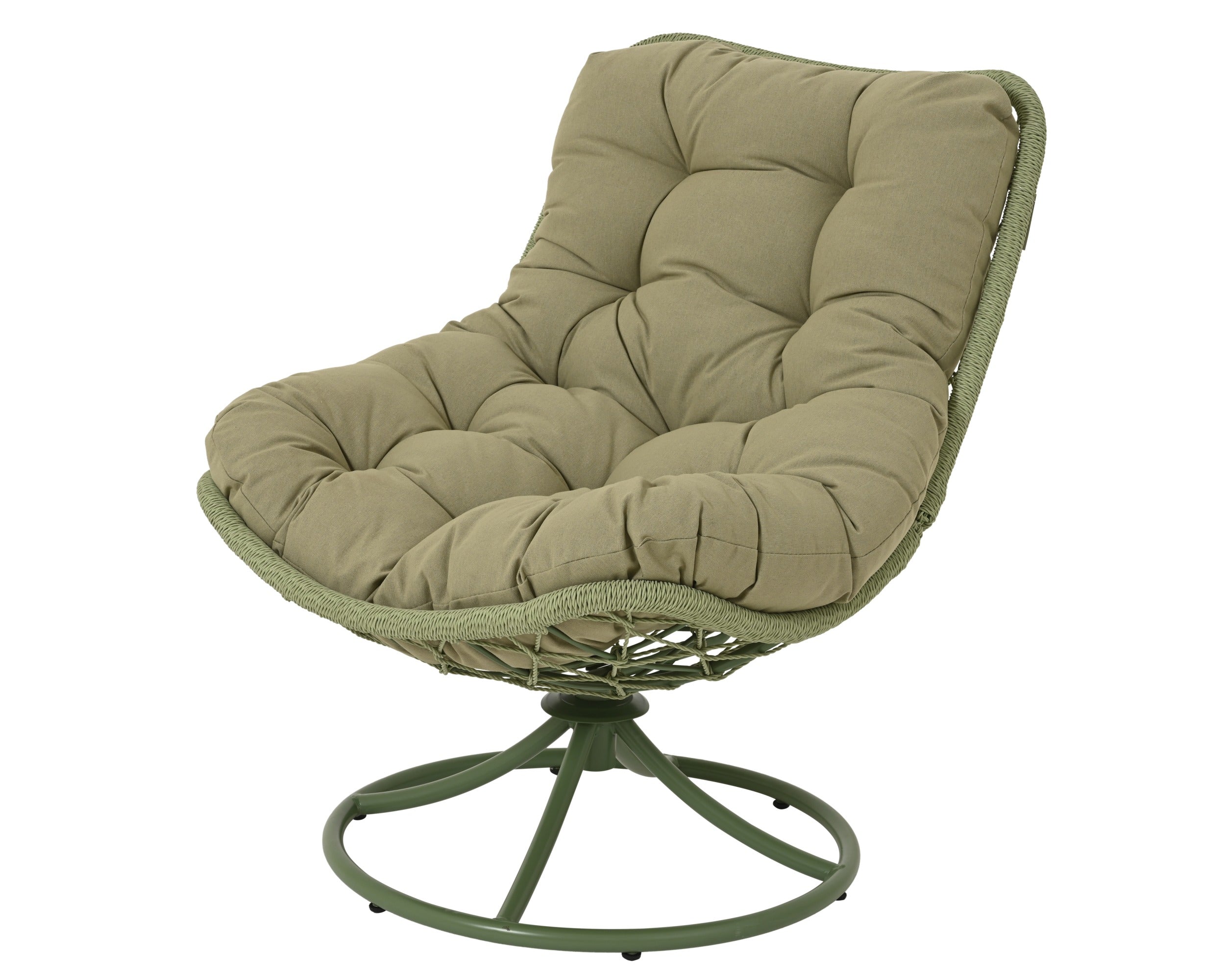 Kaemingk Swivel Chair Wicker Green