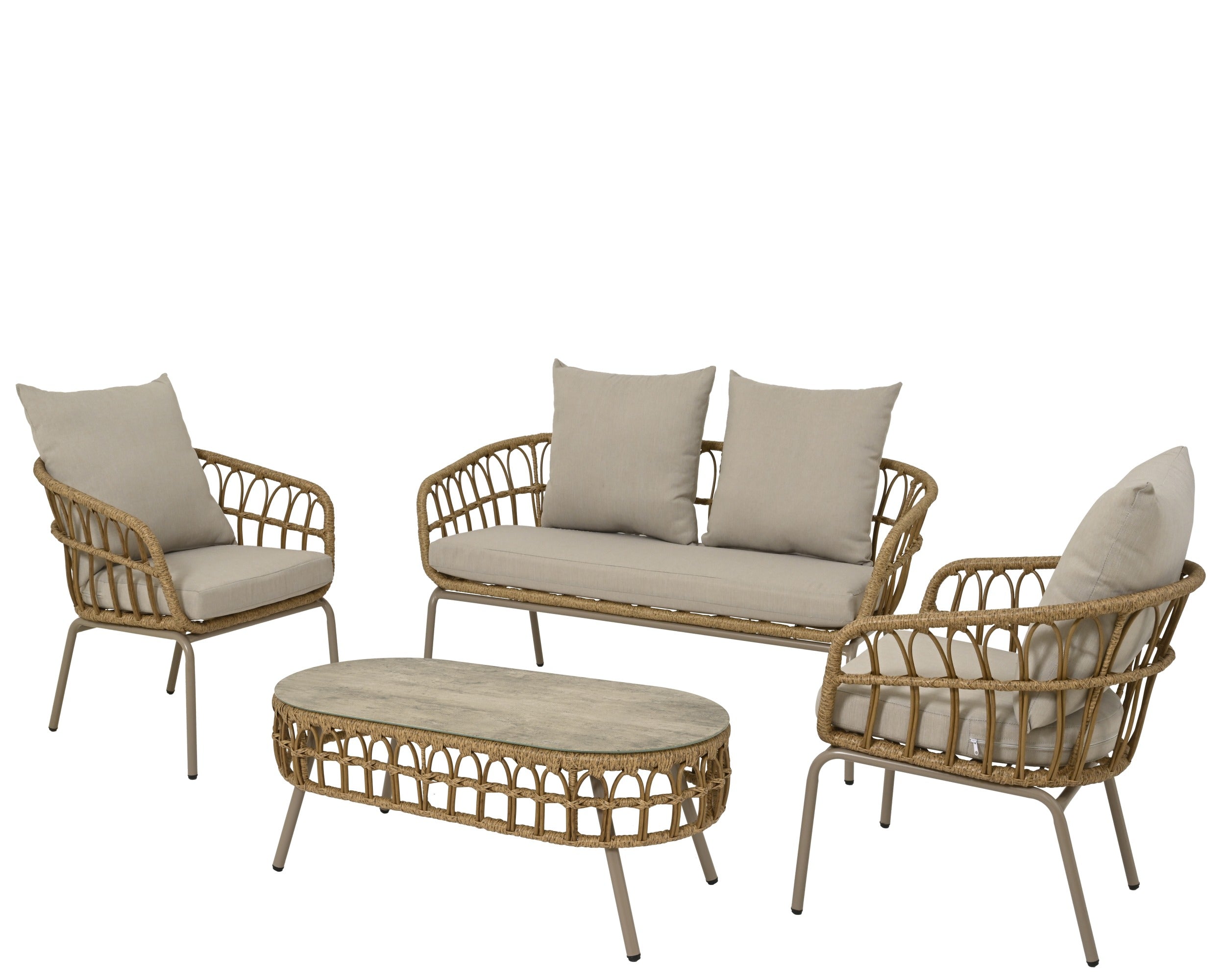 Kaemingk Amadora Wicker Sofa Set
