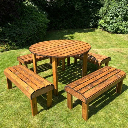 Knights Eight Seat Round Table Set