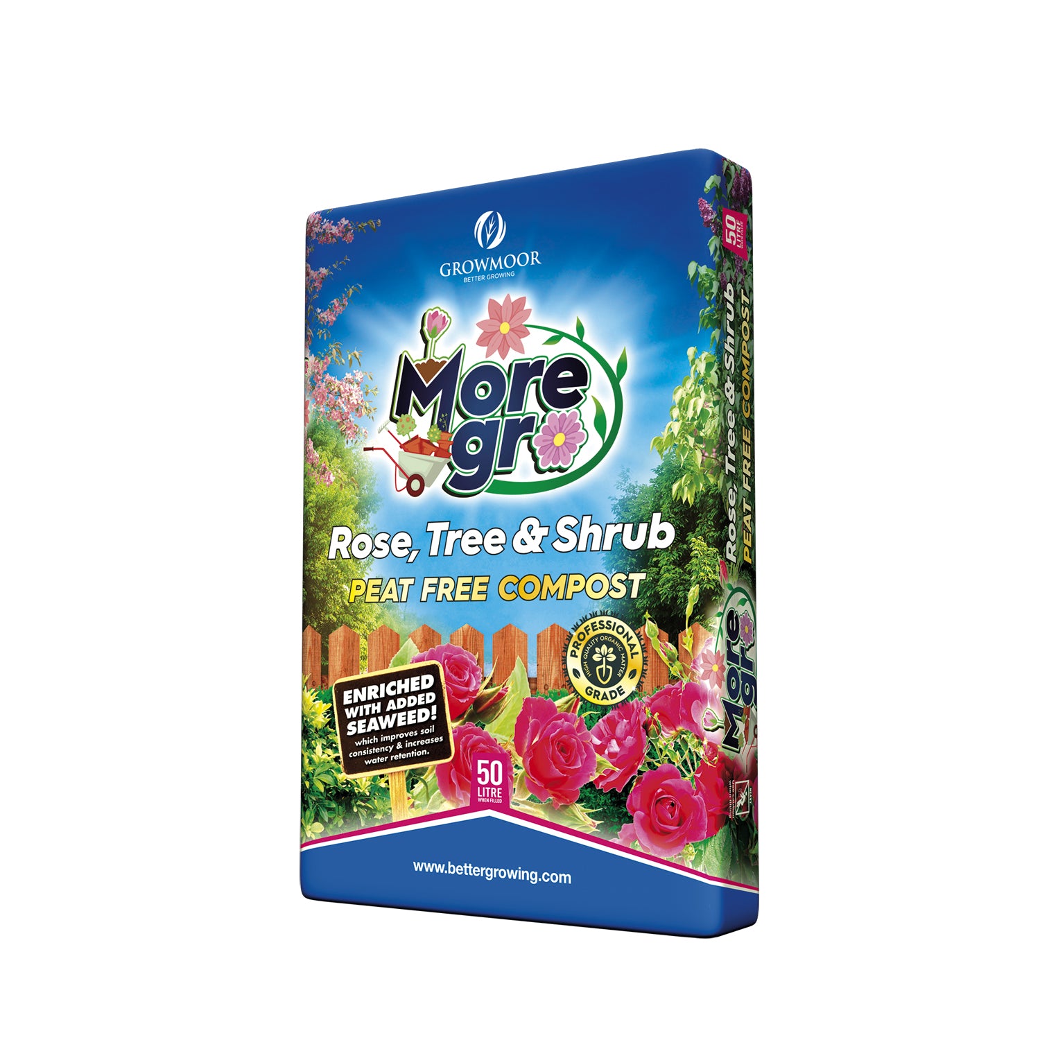Moregro Peat Free Rose, Tree and Shrub Compost 50 Litre